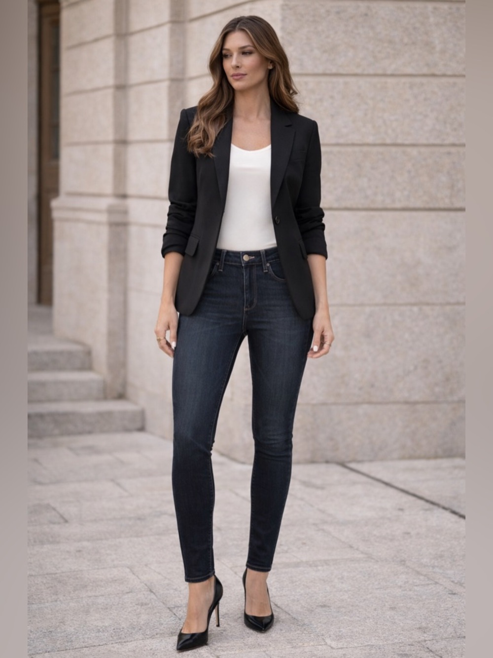 PAIGE Dark Wash Skinny Jeans Premium Designer Denim Flattering Stretch Fit ✨ 27